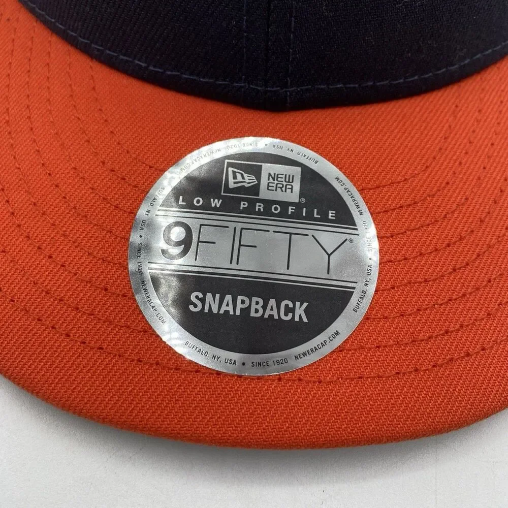 Houston Astros New Era X Felt 9Fifty Snapback Blue Orange OSFA Logo MLB NWOT